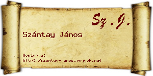 Szántay János névjegykártya